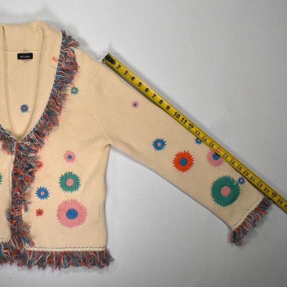 Mitawa Flower Pima Cotton Cardigan - L - Picture 5 of 8